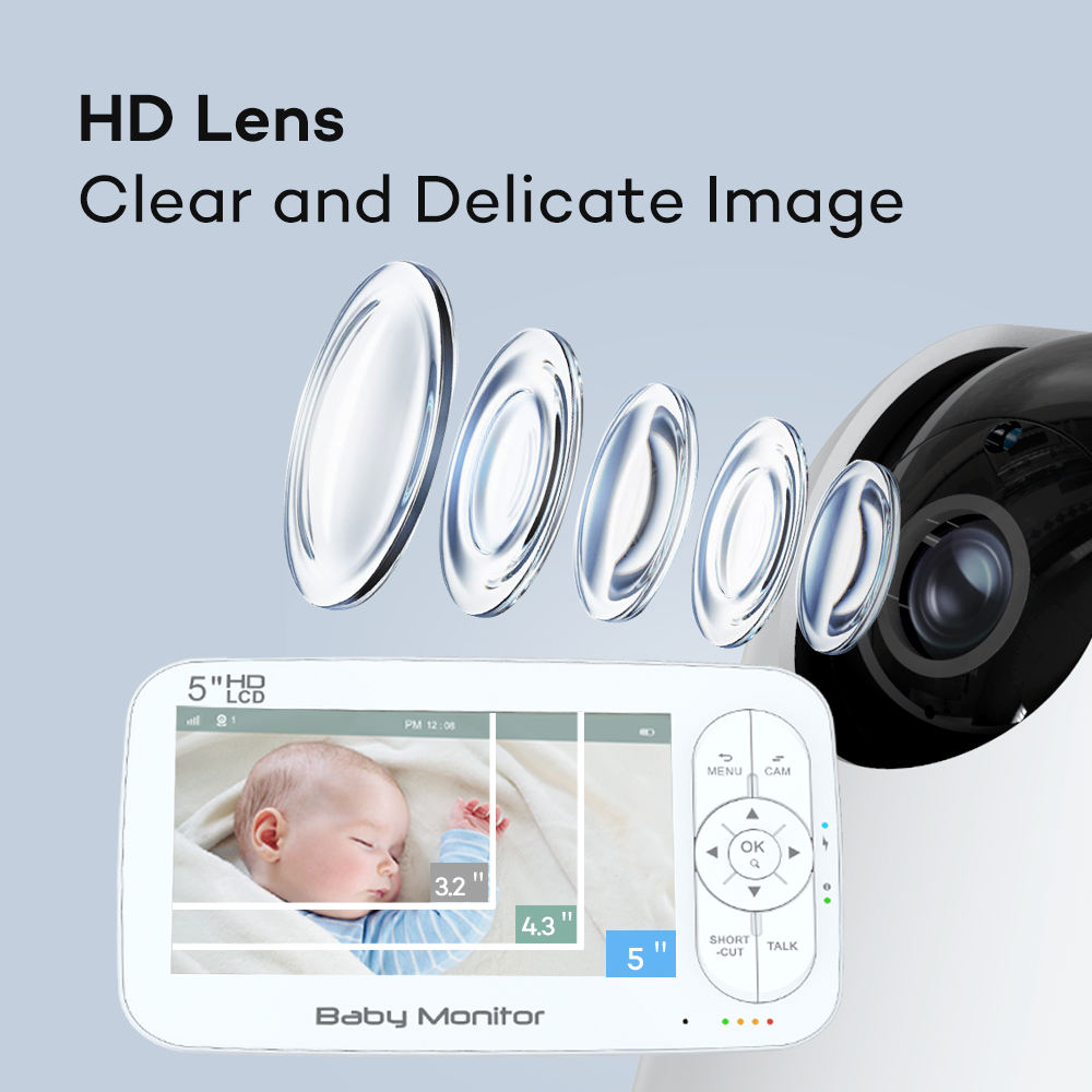 5Inch 2MP 1080P  APP Remote Co - Baby Monitor Sensor review and price