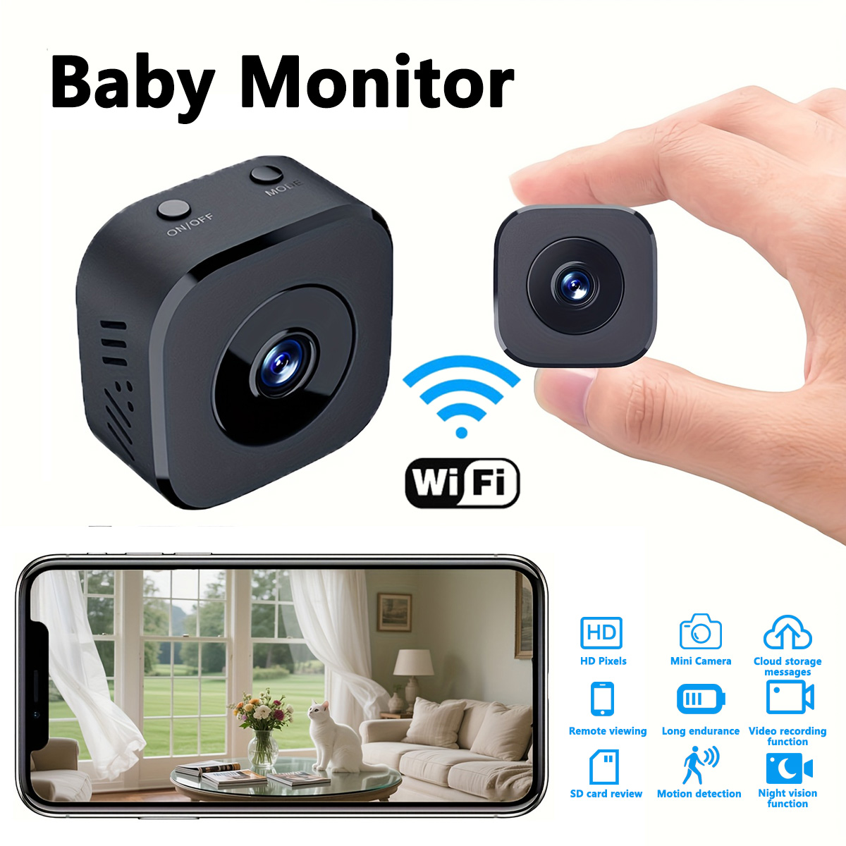 1080P HD Mini WiFi Camera Indo - Baby Monitor Sensor review and price
